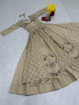 RICH LOOK VICHITRA SILK THREAD AND SEQUENCE WORK TOP LEHENGA WITH KOTI PARTY WEAR WHOLESALE PRICE ETHNIC GARMENT (16)