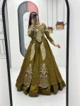 RICH LOOK VICHITRA SILK THREAD AND SEQUENCE WORK TOP LEHENGA WITH KOTI PARTY WEAR WHOLESALE PRICE ETHNIC GARMENT (2)