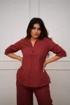 STYLISH 17 KG RAYON PLAIN CO-ORD SET OFFICE WEAR WHOLESALE PRICE ETHNIC GARMENT (13)