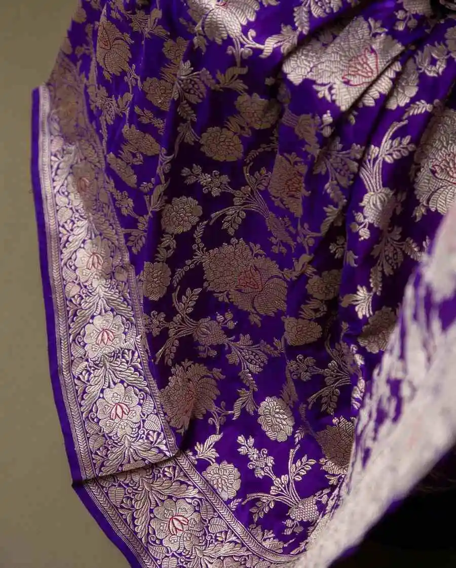 TRENDING LICHI SILK JACQUARD WORK SAREE WITH UNSTITCHED BLOUSE FESTIVE WEAR WHOLESALE PRICE ETHNIC GARMENT (6)