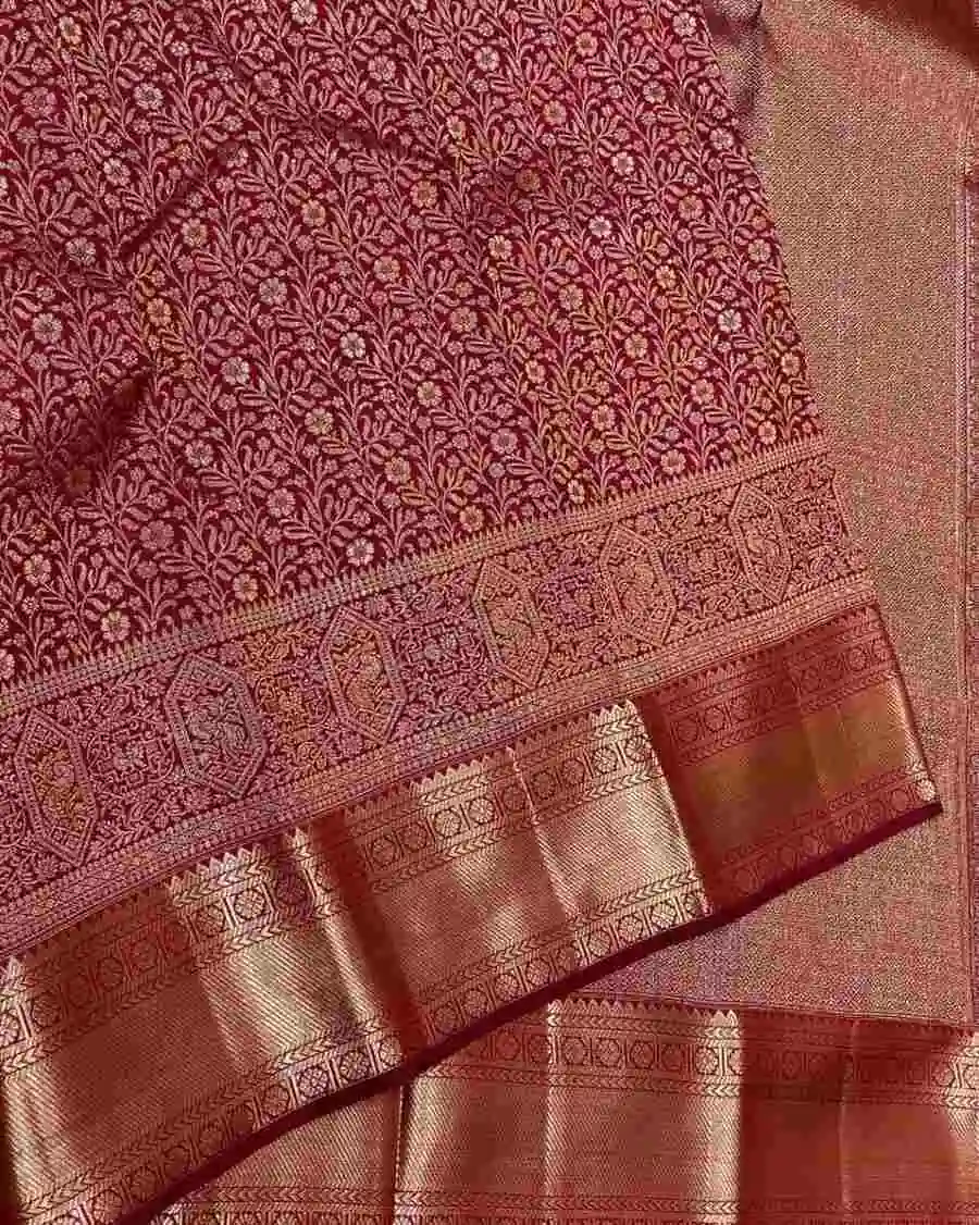 TRENDING LICHI SILK JACQUARD WORK SAREE WITH UNSTITCHED BLOUSE SAREE WITH UNSTITCHED BLOUSE FESTIVE WEAR WHOLESALE PRICE ETHNIC GARMENT (1)