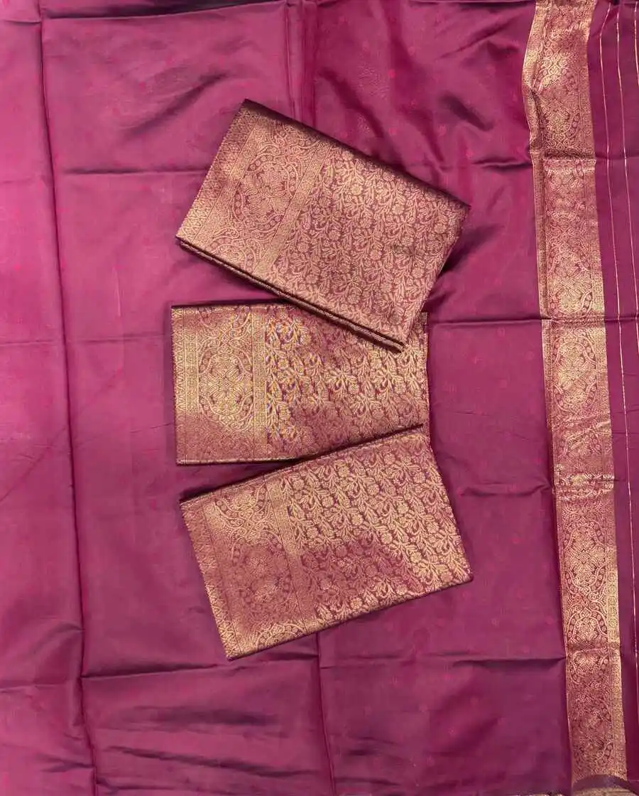 TRENDING LICHI SILK JACQUARD WORK SAREE WITH UNSTITCHED BLOUSE SAREE WITH UNSTITCHED BLOUSE FESTIVE WEAR WHOLESALE PRICE ETHNIC GARMENT (5)