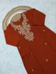 TRENDING ROMAN SILK SEQUENCE CODING EMBROIDERY WORK TOP BOTTOM WITH DUPATTA FESTIVE WEAR WHOLESALE PRICE ETHNIC GARMENT (2)