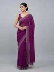 11MODERN GEORGETTE HOTFIX WORK SAREE WITH UNSTITCHED BLOUSE PARTY WEAR WHOLESALE PRICE ETHNIC GARMENT (9)