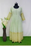 11NEW ARRIVAL GEORGETTE MULTI SEQUENCE WORK GOWN WITH DUPATTA FESTIVE WEAR WHOLESALE PRICE ETHNIC GARMENT (20)