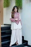 12MODERN CHINON CORDED EMBROIDERY, MOTI WORK & LATKAN WORK TOP WITH DRAPE SKIRT PARTY WEAR WHOLESALE PRICE ETHNIC GARMENT (3)
