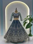 15AATRACTIVE BUTTURFLY NET SEQUENCE AND CODING EMBROIDERY WORK LEHENGA CHOLI WITH DUPATTA WEDDING WEAR WHOLESALE PRICE ETHNIC GARMENT (10)