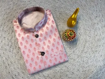 NEW ARRIVAL JACQUARD MEN'S JACKET SKY PINK