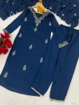 17DESIGNER VICHITRA SILK EMBROIDERY WORK TOP BOTTOM WITH DUPATTA FESTIVE WEAR WHOLESALE PRICE ETHNIC GARMENT (13)