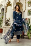 19DESIGNER ROMAN SILK EMBROIDERY WORK TOP BOTTOM WITH DUPATTA FESTIVE WEAR WHOLESALE PRICE ETHNIC GARMENT (8)