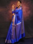 1ATTRACTIVE LICHI SILK JACQUARD WORK SAREE WITH UNSTITCHED BLOUSE FESTIVE WEAR WHOLESALE PRICE ETHNIC GARMENT (10)