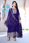 1FANCY GEORGETTE CHAIN WORK GOWN WITH DUPATTA FESTIVE WEAR WHOLESALE PRICE ETHNIC GARMENT (9)