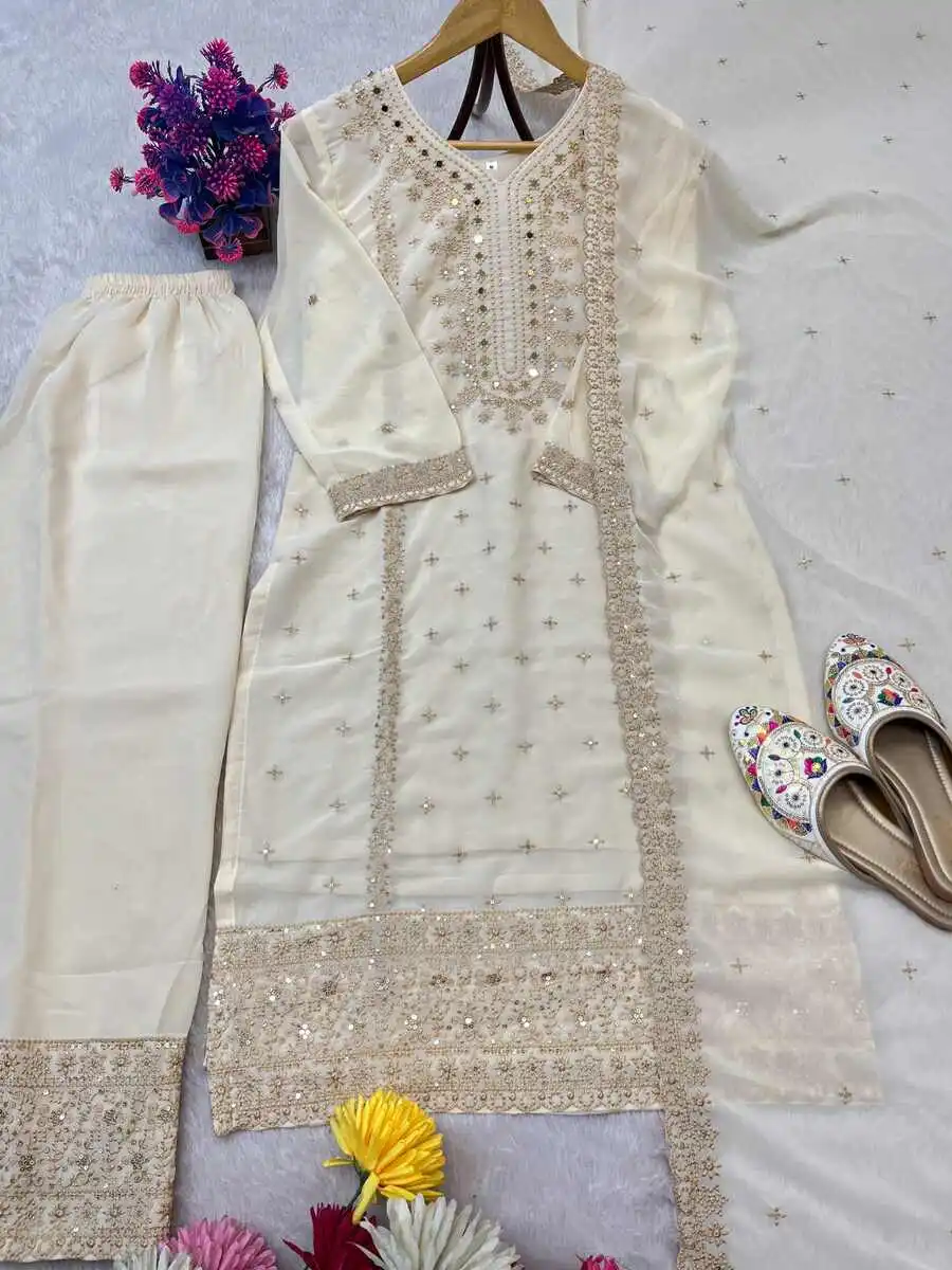 1FANCY GEORGETTE EMBROIDERY SEQUENCE WORK TOP BOTTOM WITH DUPATTA FESTIVE WEAR WHOLESALE PRICE ETHNIC GARMENT (4)