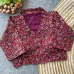 1FANCY PURE COTTON AJRAKH PRINT WORK STITCHED BLOUSE FESTIVE WEAR WHOLESALE PRICE ETHNIC GARMENT (5)