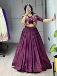 1FANCY VICHITRA PLAIN WITH PLEATING WORK LEHENGA WITH EMBROIDERED BLOUSE AND KOTI PARTY WEAR WHOLESALE PRICE ETHNIC GARMENT (26)