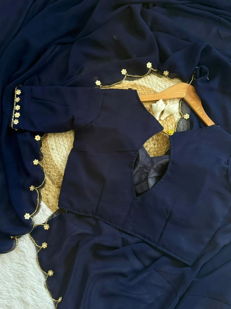 1MODERN GEORGETTE HANDWORK KHATALI CUT DANA WITH MOTI & SMALL FLOWER BORDER WORK SAREE WITH STITCHED BLOUSE PARTY WEAR WHOLESALE PRICE ETHNIC GARMENT (3).webp