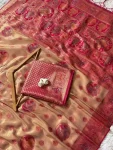 1MODERN SOFT SILK NYLON ZARI WAVING WITH MEENA KARI BORDER , 3D PALLU WORK SAREE WITH UNSTITCHED BLOUSE FESTIVE WEAR WHOLESALE PRICE ETHNIC GARMENT (4).webp