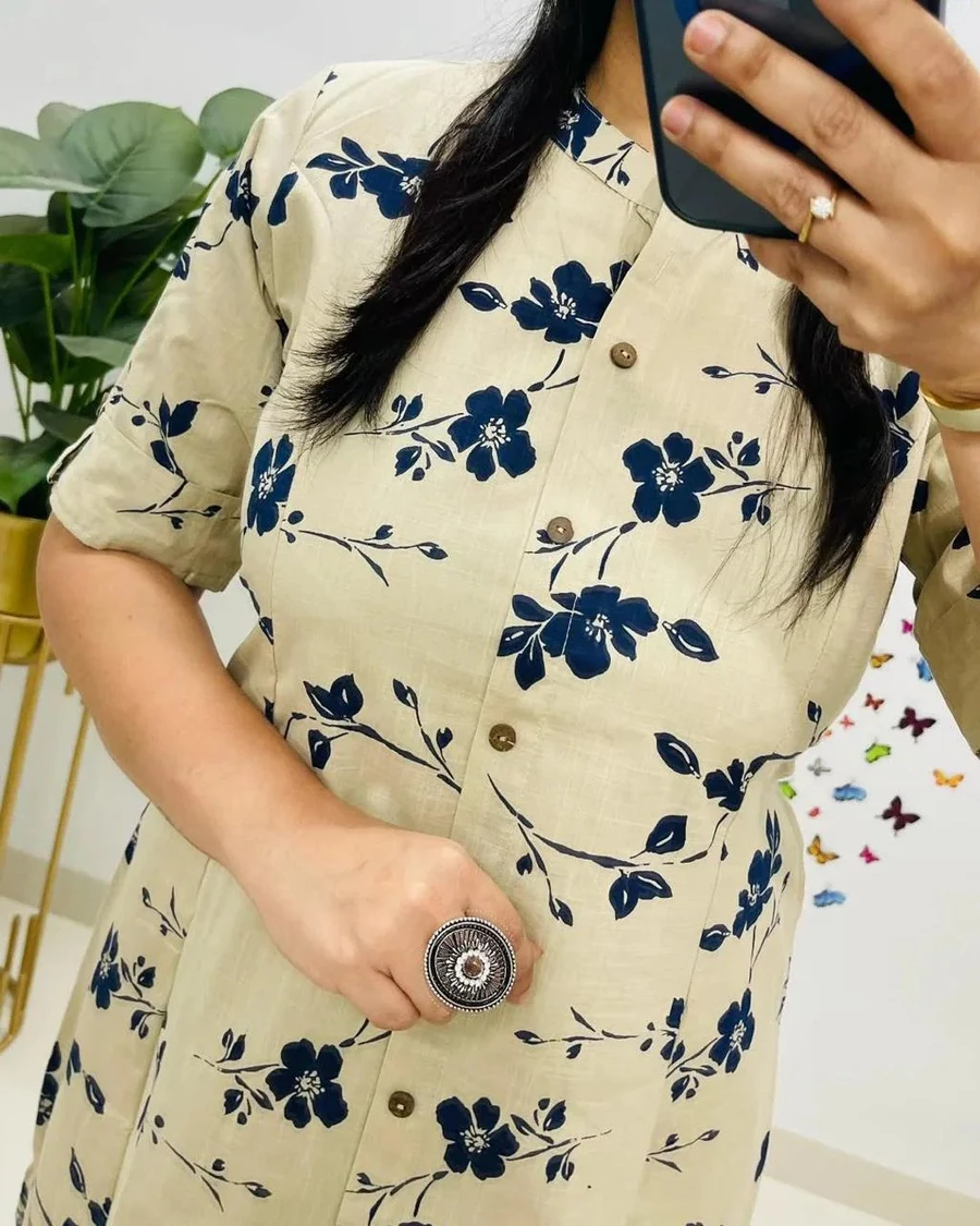 1NEW ARRIVAL COTTON BLEND PRINTED WORK TOP BOTTOM SET DAILY WEAR WHOLESALE PRICE ETHNIC GARMENT (22)