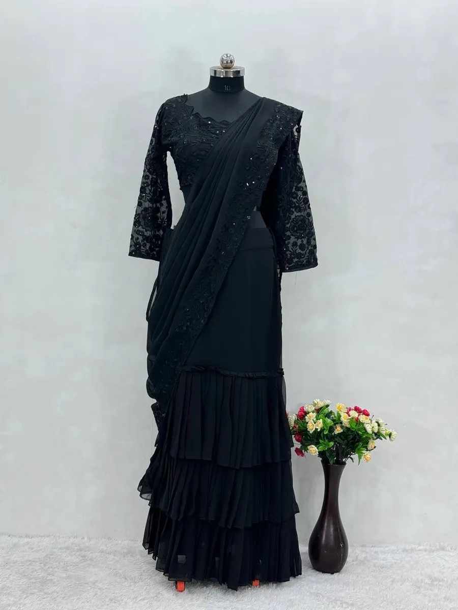 1NEW ARRIVAL GEORGETTE EMBROIDERY SEQUENCE WORK WITH RUFFLE WORK LEHENGA SAREE CHOLI WITH ATTACHED DUPATTA FESTIVE WEAR WHOLESALE PRICE ETHNIC GARMENT (15).webp