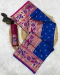 1NEW ARRIVAL PAITHANI SILK ZARI WEAVING WORK SAREE WITH UNSTITCHED BLOUSE FESTIVE WEAR WHOLESALE PRICE ETHNIC GARMENT (13)
