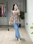 1RICH LOOK CAMBRIC COTTON TRADITIONAL FLORAL PRINTED WORK ONLY TOP DAILY WEAR WHOLESALE PRICE ETHNIC GARMENT (15)