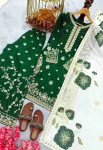 1RICH LOOK FENDY SILK EMBROIDERY SEQUENCE WORK WITH RIVET MOTI WORK TOP PALAZZO WITH DUPATTA FESTIVE WEAR WHOLESALE PRICE ETHNIC GARMENT (2)