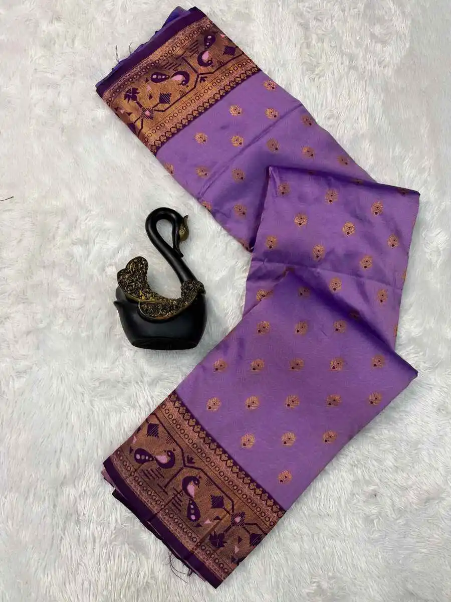 1RICH LOOK PAITHANI SILK ZARI WEAVING WORK SAREE WITH UNSTITCHED BLOUSE WEDDING WEAR WHOLESALE PRICE ETHNIC GARMENT (8)