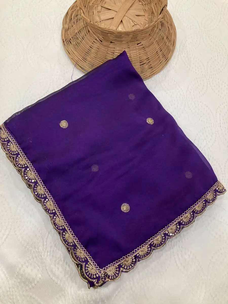 1RICH LOOK RANGOLI SILK EMBROIDERY CUTWORK WORK LACE BORDER WORK SAREE WITH UNSTITCHED BLOUSE PARTY WEAR WHOLESALE PRICE ETHNIC GARMENT (15)