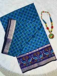 1RICH LOOK SILK PATOLA PRINT DESIGN WITH GADWAL BORDER WORK SAREE WITH UNSTITCHED BLOUSE FESTIVE WEAR WHOLESALE PRICE ETHNIC GARMENT (11)