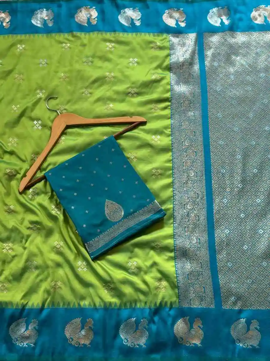 1RICH LOOK SOFT SILK ZARI WORK COPPER & SILVER FANCY BUTTI WITH SATIN BORDER WORK SAREE WITH UNSTITCHED BLOUSE FESTIVE WEAR WHOLESALE PRICE ETHNIC GARMENT (21).jpg.webp