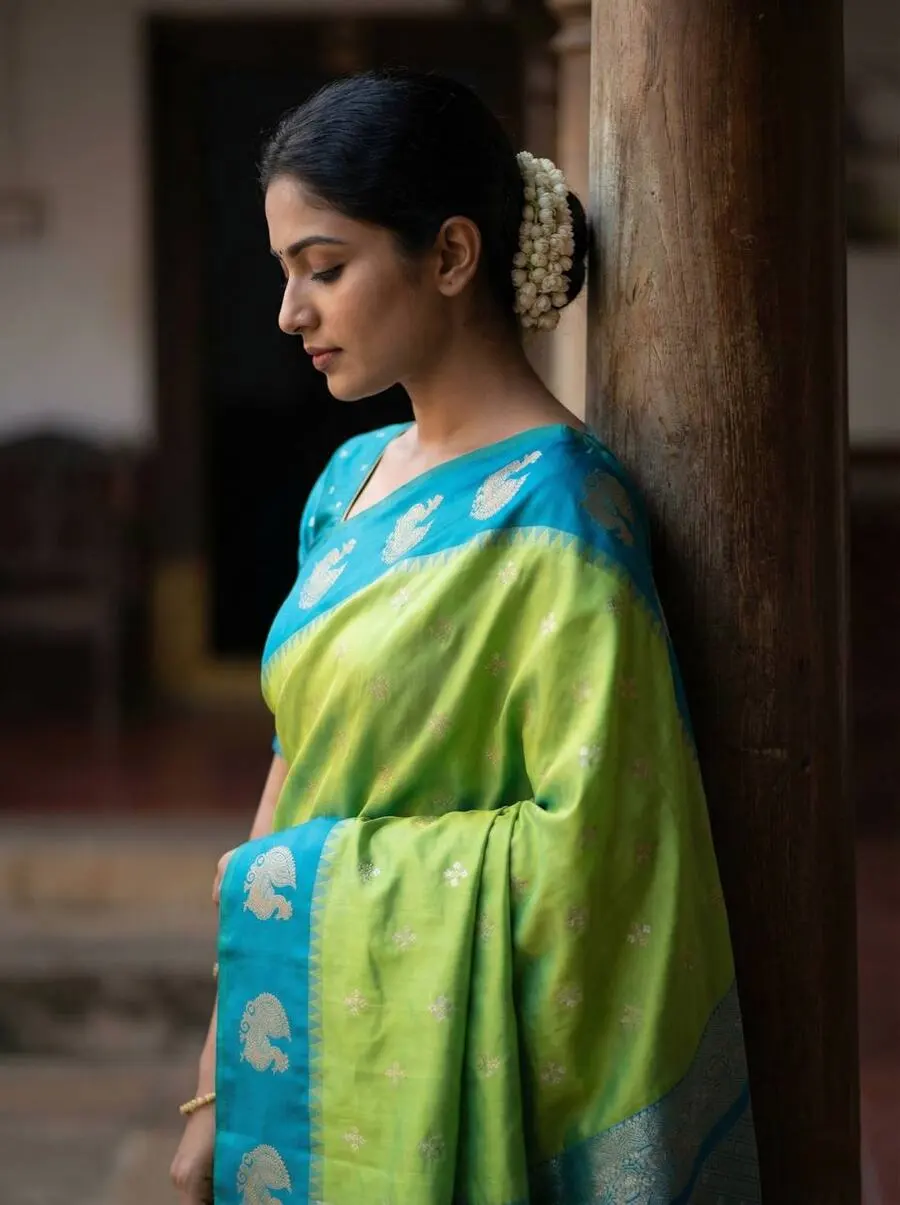 1RICH LOOK SOFT SILK ZARI WORK COPPER & SILVER FANCY BUTTI WITH SATIN BORDER WORK SAREE WITH UNSTITCHED BLOUSE FESTIVE WEAR WHOLESALE PRICE ETHNIC GARMENT (24).jpg.webp