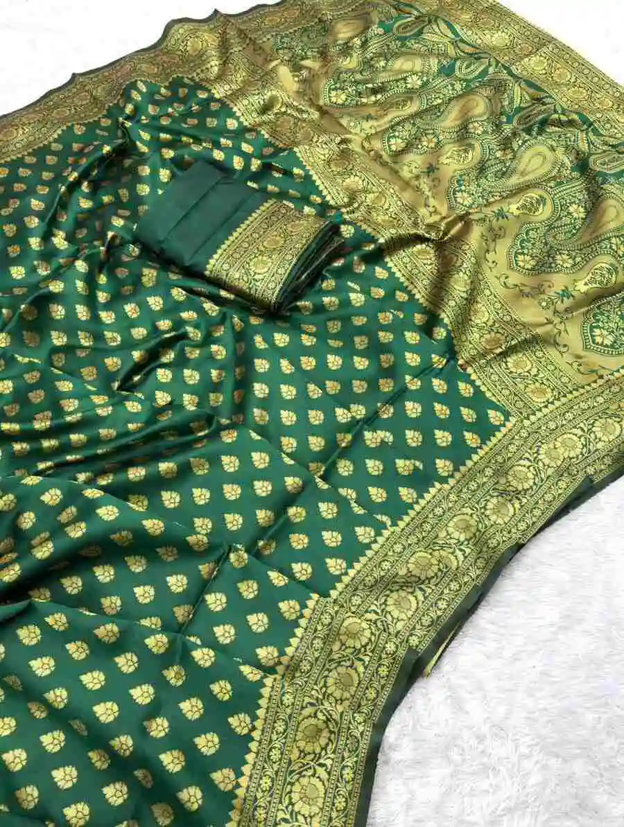 1TRENDING LICHI SILK RICH PALLU & JACQUARD WORK SAREE WITH UNSTITCHED BLOUSE DAILY WEAR WHOLESALE PRICE ETHNIC GARMENT (12)