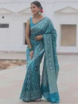 1TRENDING LICHI SILK RICH PALLU & JACQUARD WORK SAREE WITH UNSTITCHED BLOUSE FESTIVE WEAR WHOLESALE PRICE ETHNIC GARMENT (17)