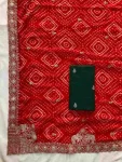 25MODERN GEORGETTE BANDHEJ PRINT WITH EMBROIDERY CUTWORK BORDER SAREE WITH UNSTICHED BLOUSE FESTIVE WEAR WHOLESALE PRICE ETHNIC GARMENT (15)