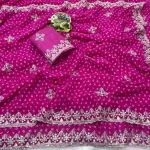 29DESIGNER GEORGETTE MULTI SEQUENCE WORK SAREE WITH UNSTITCHED BLOUSE WEDDING WEAR WHOLESALE PRICE ETHNIC GARMENT (7)