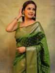2ATTRACTIVE LICHI SILK JACQUARD WORK SAREE WITH UNSTITCHED BLOUSE FESTIVE WEAR WHOLESALE PRICE ETHNIC GARMENT (14)