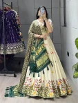 2DESIGNER COTTON EMBROIDERY WORK LEHENGA CHOLI WITH DUPATTA WEDDING WEAR WHOLESALE PRICE ETHNIC GARMENT (7)