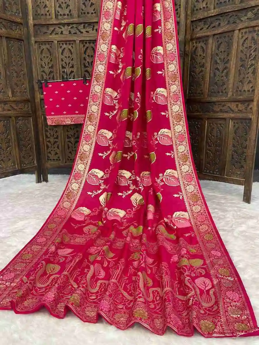 2DESIGNER DOLA SILK ZARI MEENAKARI WOVEN PALLU WITH HEAVY WOVEN BORDER WORK SAREE WITH UNSTITCHED BLOUSE FESTIVE WEAR WHOLESALE PRICE ETHNIC GARMENT (12).jpg.webp