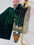 2DESIGNER EMBROIDERY CODING SEQUENCE WORK WITH RIVET MOTI HAND WORK TOP PALAZZO WITH DUPATTA FESTIVE WEAR WHOLESALE PRICE ETHNIC GARMENT(21)