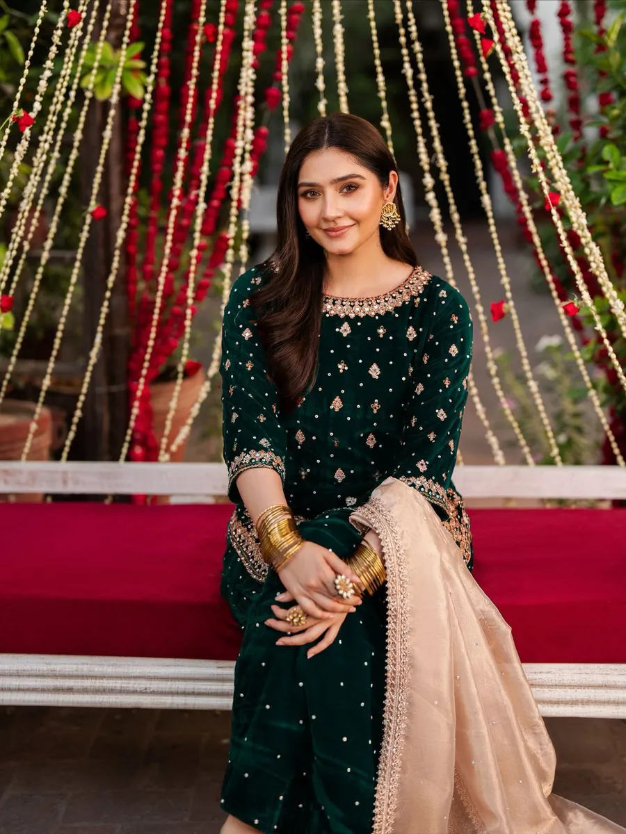 2DESIGNER EMBROIDERY CODING SEQUENCE WORK WITH RIVET MOTI HAND WORK TOP PALAZZO WITH DUPATTA FESTIVE WEAR WHOLESALE PRICE ETHNIC GARMENT(22)