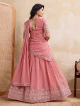 2DESIGNER GEORGETTE EMBROIDERY WORK LEHENGA CHOLI WITH DUPATTA WEDDING WEAR WHOLESALE PRICE ETHNIC GARMENT (9)