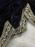 2DESIGNER VELVET PLAIN WITH EMBROIDERY SEQUENCE WITH JARI DORI EMBROIDERY WORK BORDER SAREE WITH STITCHED BLOUSE PARTY WEAR WHOLESALE PRICE ETHNIC GARMENT (31).jpg.webp