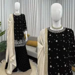 2DESIGNER VELVET THREAD & SEQUENCE WORK WITH PEARL WORK TOP PALAZZO WITH DUPATTA WEDDING WEAR WHOLESALE PRICE ETHNIC GARMENT (8)