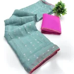 2FANCY MOSS BUTTI SILK ZARI BUTTI WITH CONTRAST PALLU EMBROIDERY THREAD PITTA WORK SAREE WITH UNSTITCHED BLOUSE PARTY WEAR WHOLESALE PRICE ETHNIC GARMENT (13).jpg