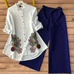 2FANCY POLY RAYO PRINT WORK TUNIC TOP WITH PALAZZO OFFICE WEAR WHOLESALE PRICE ETHNIC GARMENT (13)