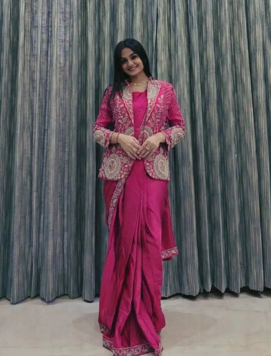 2FANCY RANGOLI SILK EMBROIDERY SEQUENCE CODING WORK READY TO WEAR SAREE BLOUSE WITH KOTI PARTY WEAR WHOLESALE PRICE ETHNIC GARMENT (9)