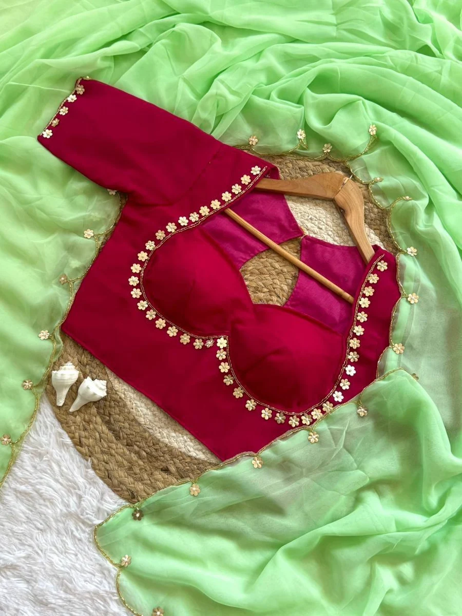 2MODERN GEORGETTE HANDWORK KHATALI CUT DANA WITH MOTI & SMALL FLOWER BORDER WORK SAREE WITH STITCHED BLOUSE PARTY WEAR WHOLESALE PRICE ETHNIC GARMENT (1).webp