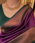2MODERN LICHI SILK BANARASI WEAVING WORK SAREE WITH UNSTITCHED BLOUSE FESTIVE WEAR WHOLESALE PRICE ETHNIC GARMENT (22)