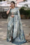2MODERN SOFT SILK NYLON ZARI WAVING WITH MEENA KARI BORDER , 3D PALLU WORK SAREE WITH UNSTITCHED BLOUSE FESTIVE WEAR WHOLESALE PRICE ETHNIC GARMENT (21).jpg.webp
