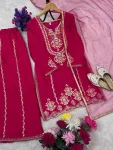 2NEW ARRIVAL CHINON EMBROIDERY SEQUENCE WORK TOP PALAZZO WITH DUPATTA FESTIVE WEAR WHOLESALE PRICE ETHNIC GARMENT (12)